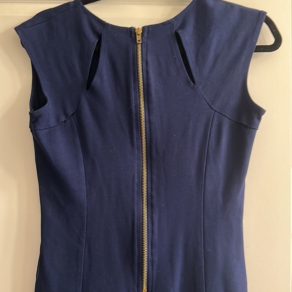 Navy Dress with shoulder cut outs - Picture 4 of 4